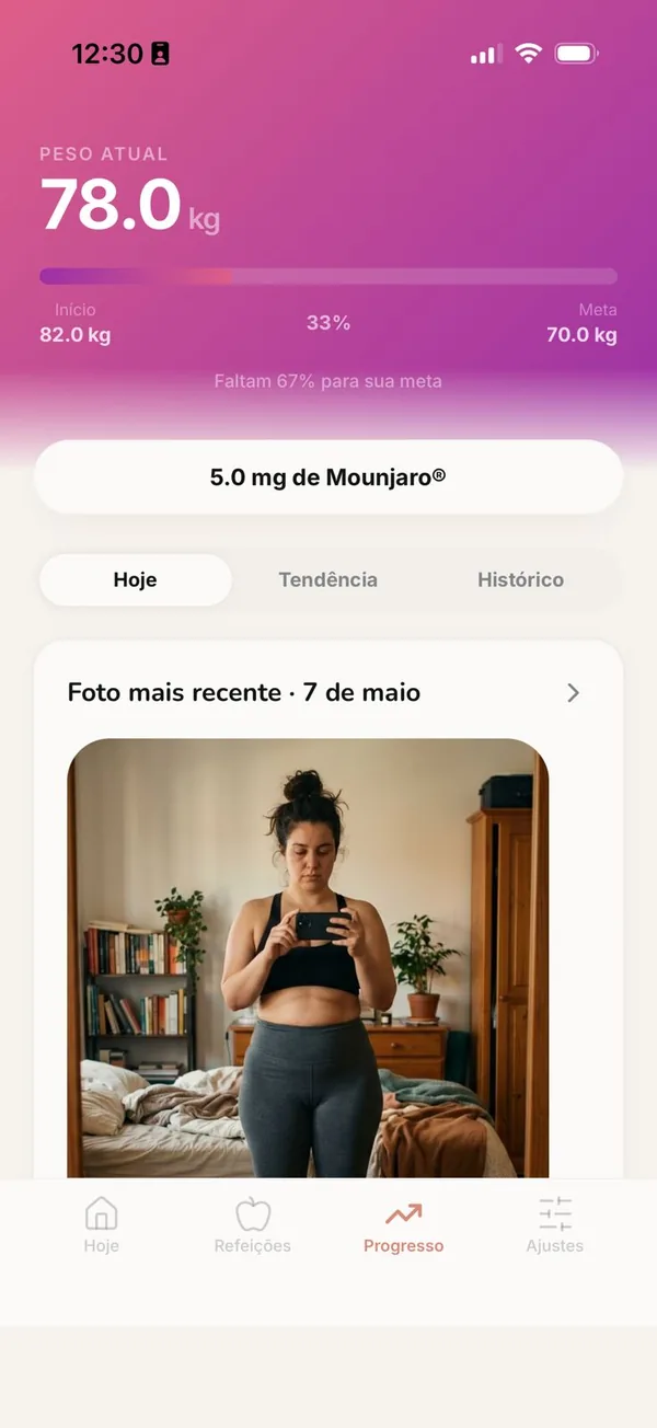 Transformação foto corporal