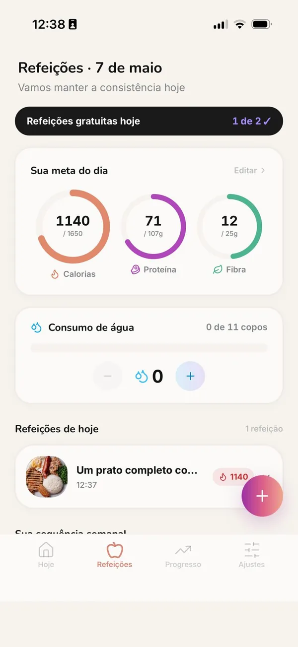 Refeições com IA